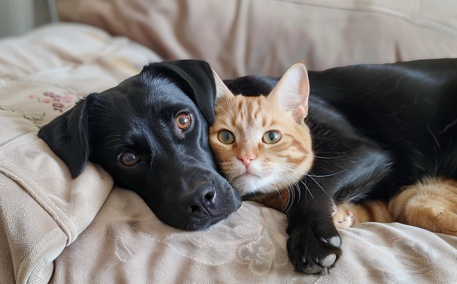 Pes a kočka, autor obrázku ArtificialGeek_Studio, zdroj Pixabay.com